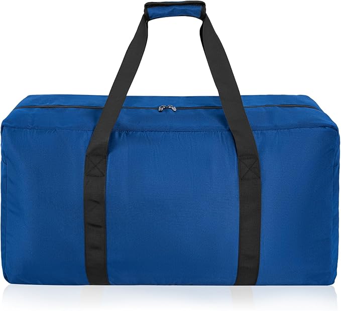 Large Travel Duffle Bag, 102L Gear Bag for Men and Women, Storage Bag Ideal for Overnight Camping and Weekend Getaways, Dark Blue