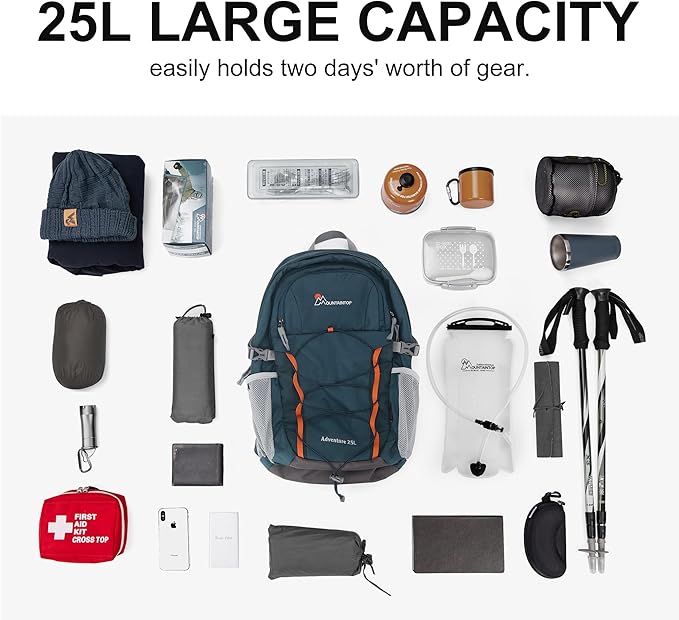 MOUNTAINTOP 25L/40L Hiking Backpack,Lightweight Travel Backpack for Men Women Outdoor Backpacking, Camping