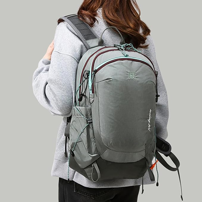 W WINTMING Small Hiking Backpack Travel Backpacks 20L Lightweight Hiking Daypack for Women Men Camping Daily Commuting (Gray)