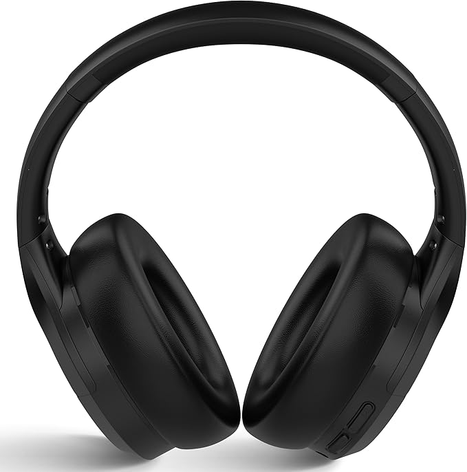 Active Noise Cancelling Headphones, Bluetooth Over Ear, Hi-Fi Stereo,100H Playback Time, High-Resolution Audio, Water Resistant, Deep Bass, Memory Foam Ear Cups, Home, Office, Studio,Travel, Work, Gym
