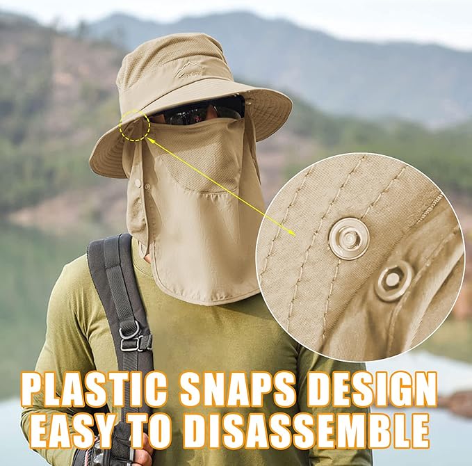 Sun Hats for Men Women Fishing Hat UPF 50+ Breathable Wide Brim Summer UV Protection Hat