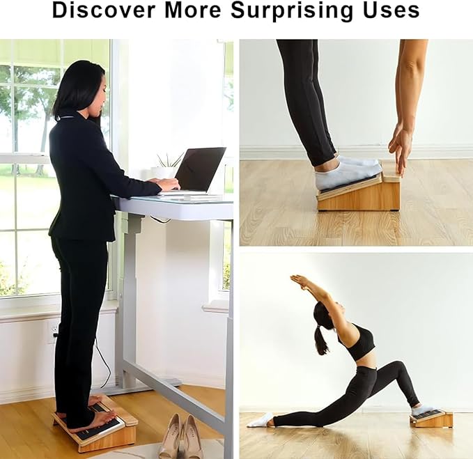 StrongTek Ergonomic Foot Rest Support, Under Desk Footrest, Non-Slip Foot Stool, 4" High, Improve Posture, Reduce Fatigue & Pain, 300lbs Capacity, Ideal for Office & Gaming, Enhance Health and Comfort