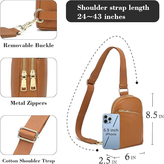 INICAT RFID Blocking Sling Bag Anti Theft Crossbody Bags Women Valentine's Day Gifts Travel Purses Vegan Leather