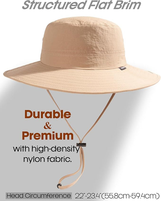 FURTALK Sun Hats for Women with Ponytail Hole Men Beach Hiking UPF 80+ Foldable Hiking Summer UV Protection Bucket Hats