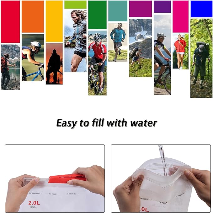 Hydration Bladder 1.5L-2L-3L,Leak Proof Water Reservoir with Insulated Sleeve, BPA Free Military Water Storage Bladder Bag Hydration Pack Replacement,Great for Bicycling Hiking Camping Hunting Running