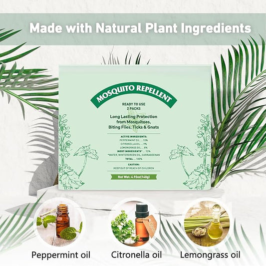Mosquito Repellent, Peppermint Oil to Repel Mosquito, Ticks, Gnats and Pest, Insect Repellent for Indoor and Outdoor, 2 Packs
