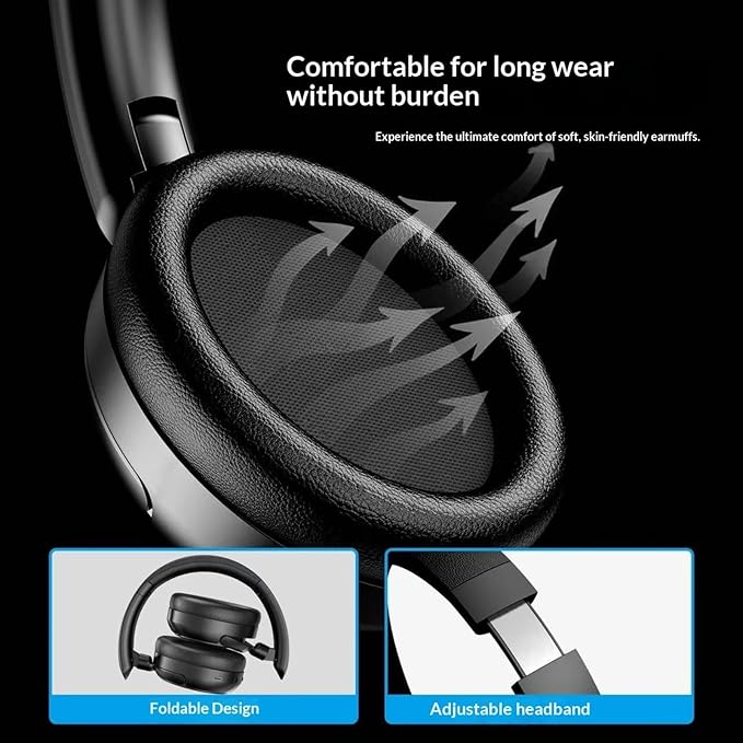 Noise Cancelling Headphones,Wireless Bluetooth 5.4 Over-Ear Headphones,ANC Active Noise Canceling, Long Battery Life, and a Foldable Design Make it Suitable for Travel, Sports, and Gaming. (3pcs)