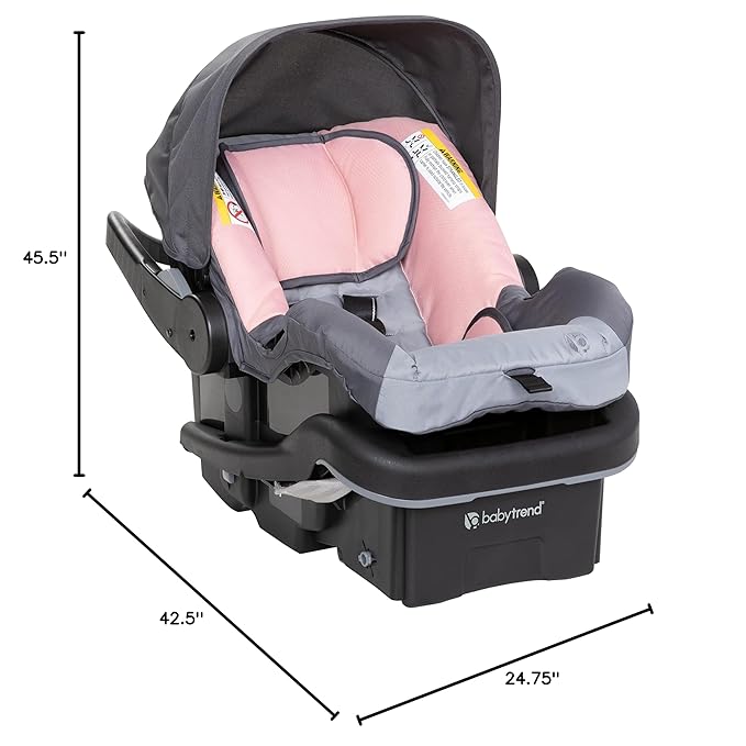 Baby Trend Tango™ 3 All-Terrain Stroller Travel System with EZ-Lift™ Plus Infant Car Seat, Ultra Pink