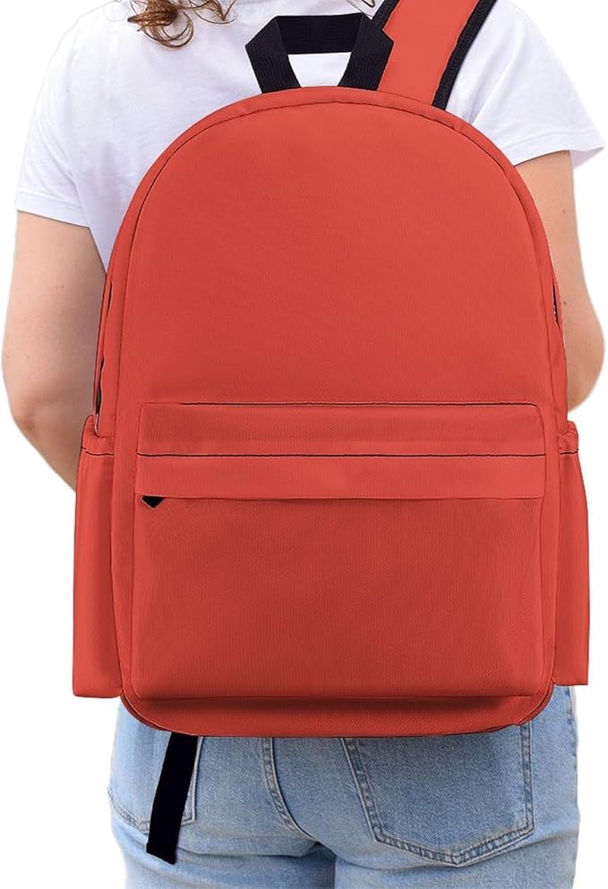 Vermilion Backpack Adult Travel Daybag for Women Men College Backpack for Vacation Hiking Camping Bag