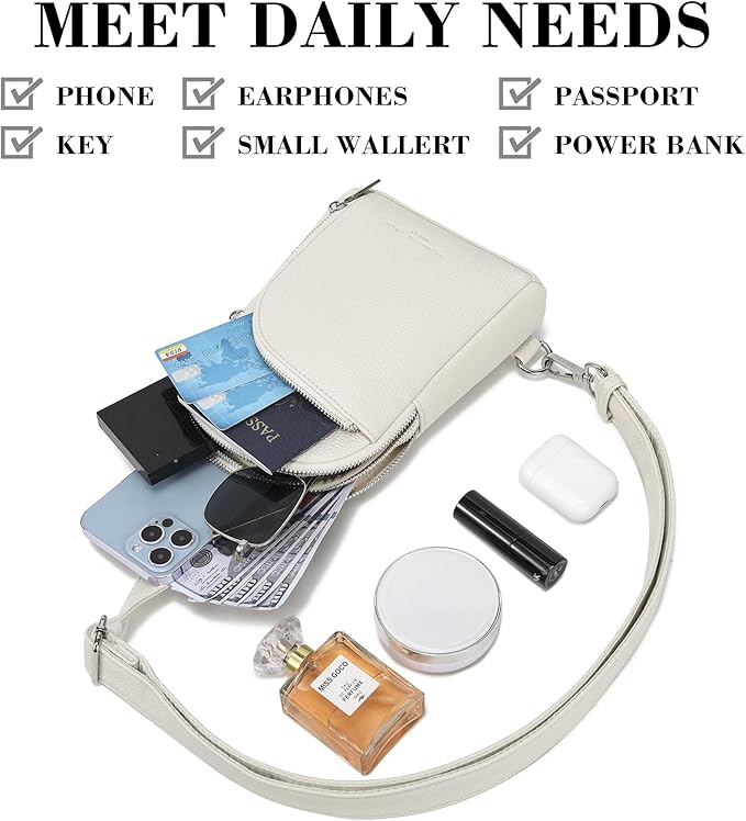 INICAT RFID Blocking Sling Bag Anti Theft Crossbody Bags Women Valentine's Day Gifts Travel Purses Vegan Leather