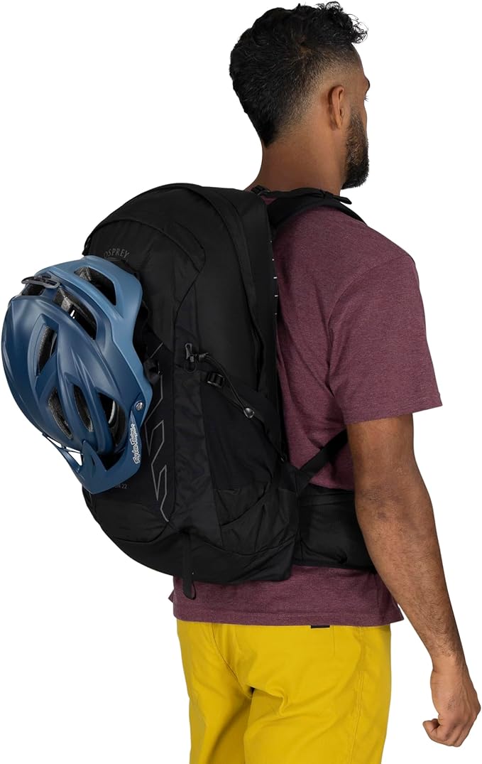 Osprey Talon 22L Men's Lightweight Hiking Backpack - Small Daypack for Travel & Camping, White/Black