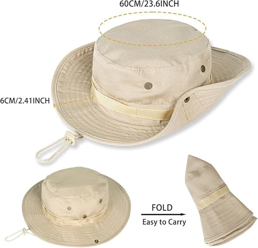 Sun Hats for Men Women Boonie Hat UPF 50+ Bucket Hat Wide Brim UV Protection Fishing Hiking Safari Outdoor Hats