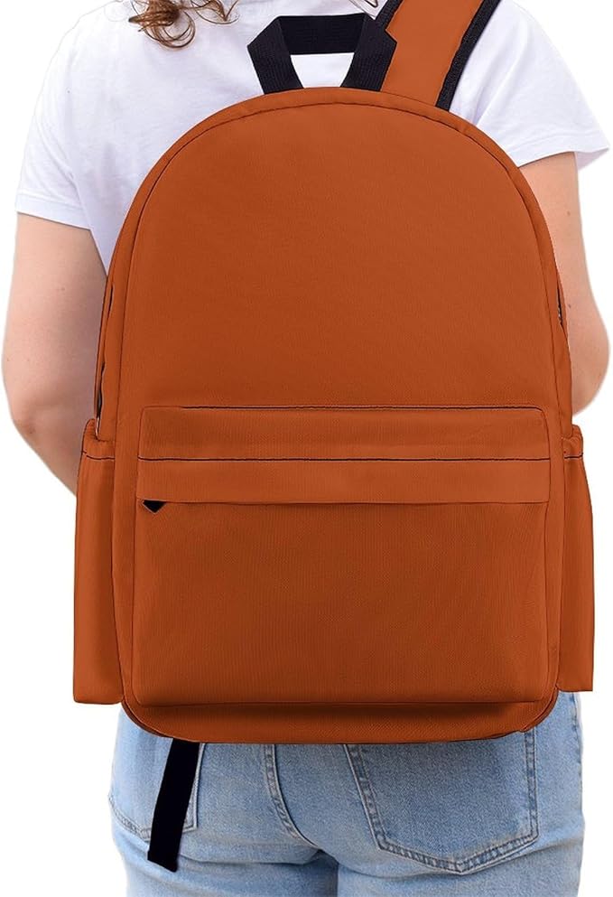 Rust Backpack Adult Travel Daybag for Women Men College Backpack for Vacation Hiking Camping Bag