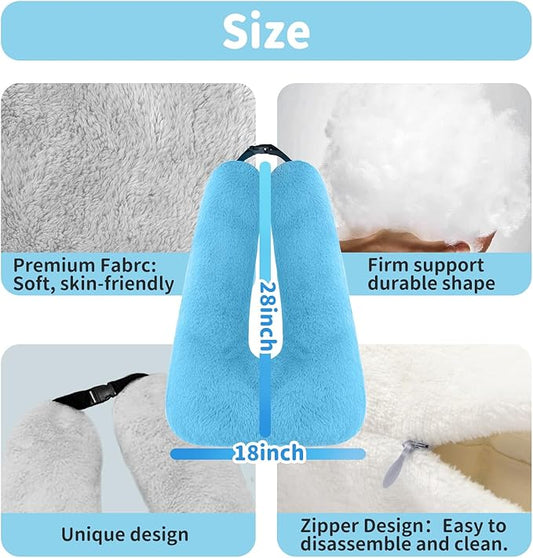 Travel Pillow, Car Pillow for Kids, Car Seat Pillow for Adults, Kids Travel Pillow, Support Head and Neck on Road Trips, Long Car Ride Essentials, Grey