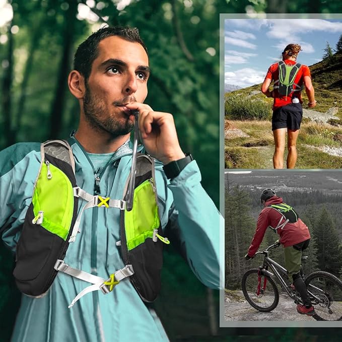 Hydration Pack Backpack,IX INOXTO Running Hydration Vest with 1.5L ( 50 oz) Water Bladder for Men Women,Lightweight Water Backpack for Hiking Cycling Climbing Camping