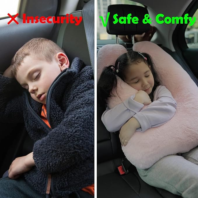 Travel Pillows for Car Back Seat U Shaped Travel Pillow Cushion Car Pillow for Family Sleeping Airplane Adults and Children Head Neck and Body Support Long Distance Journey Accessories