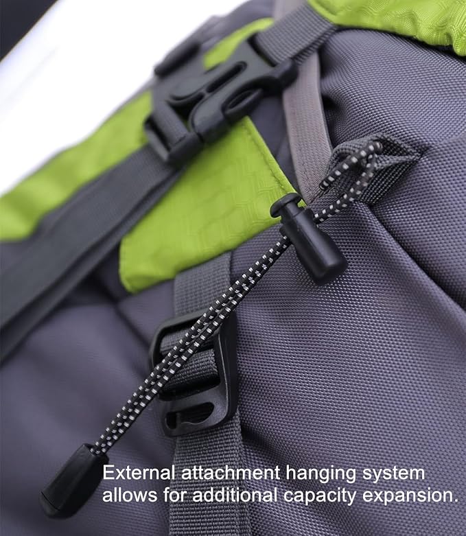 UNISTRENGH 60L Internal Frame Hiking Camping Backpack with Rain Cover Lightweight Outdoor Travel Daypack for Climbing Touring, Cyan
