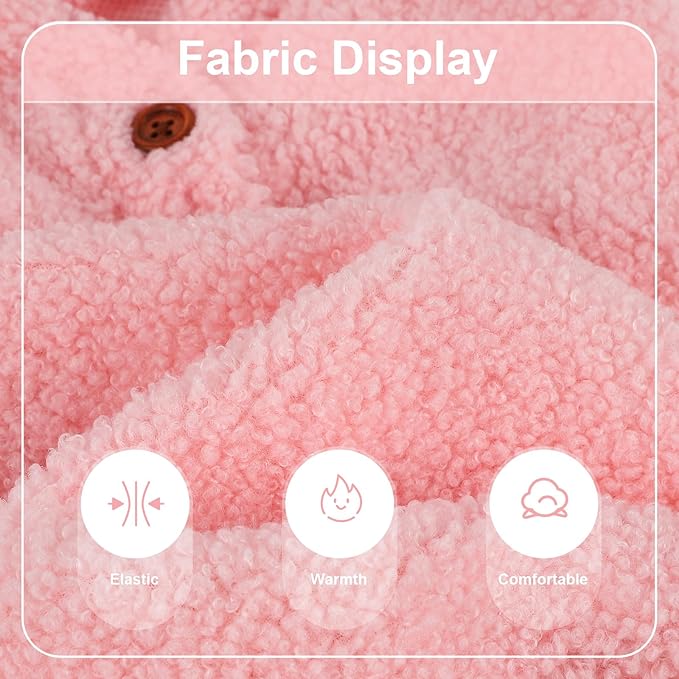 Dog Sweaters for Small Dogs Winter Dog Pajamas Sized Dogs Boy Girl Fleece Pet Clothes Puppy Outfit 4 Legs Jumpsuits for Chihuahua Yorkie Cat Apparel (Pink, Small)