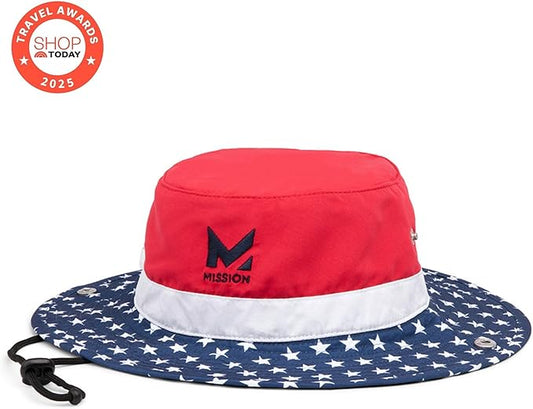 MISSION Cooling Bucket Hat - Unisex Wide-Brim Hat for Men & Women - Lightweight, Foldable & Durable - Cools Up to 2 Hours