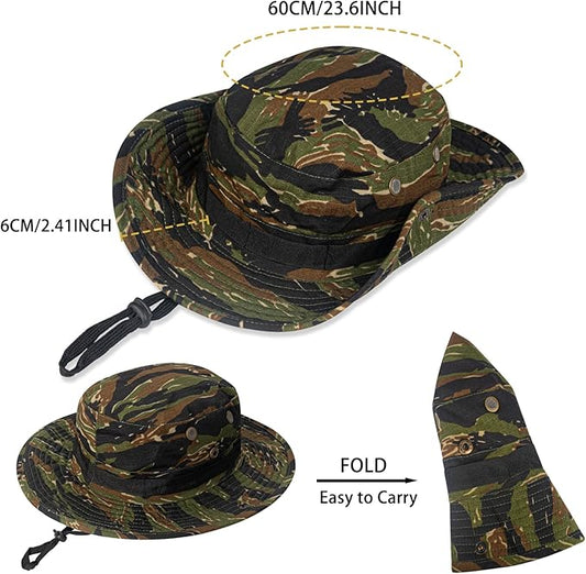 Sun Hats for Men Women Boonie Hat UPF 50+ Bucket Hat Wide Brim UV Protection Fishing Hiking Safari Outdoor Hats