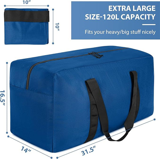 Extra Large Travel Duffle Bag, 120L Gear Bag for Men and Women, Storage Bag Ideal for Overnight Camping and Weekend Getaways