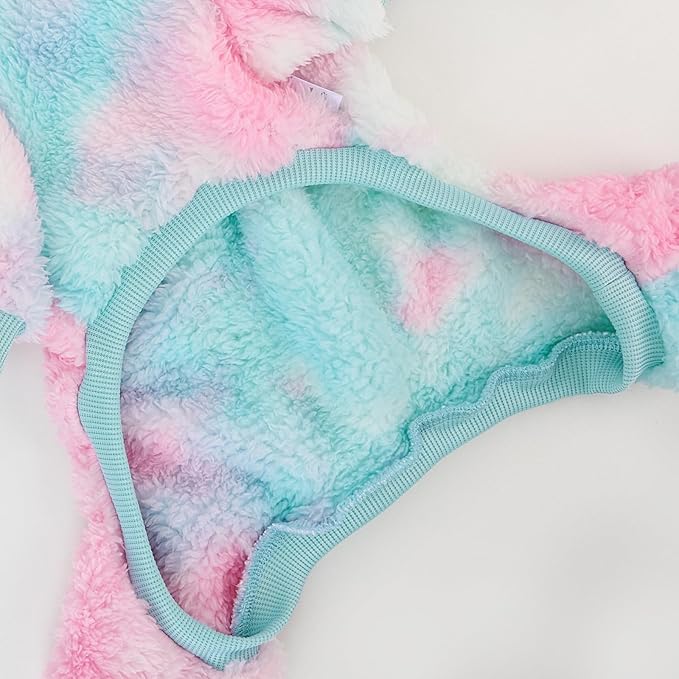 XPUDAC Dog Sweater, Dog Winter Clothes for Small Medium Dogs Girl Boy Fleece Doggy Pajamas for Winter Christmas, Tie-Dye03, XX-Large