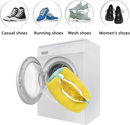 2-Packs Shoe Washing Bag for Washing Machine,Laundry Shoe Bag for Washer and Dryer Reusable Shoe Cleaning Bag