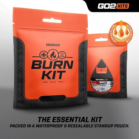 Advanced Burn Kit, Comprehensive Burn First Aid Kit with Dressings, Burn Cream & Gauze, Portable First Aid Kit for Home, Office, Car & Travel, 3-Pack (BK33)