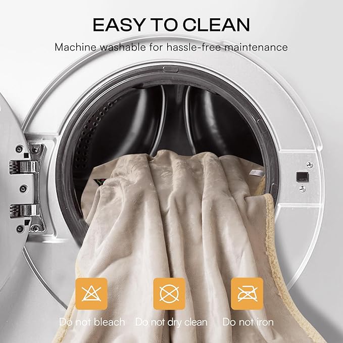 Waterproof Pet Blanket, Liquid Pee Proof Dog Blanket for Sofa Bed Couch, Reversible Sherpa Fleece Furniture Protector Cover for Small Medium Large Dogs Cats, Grey Beige Medium(57" x 40")