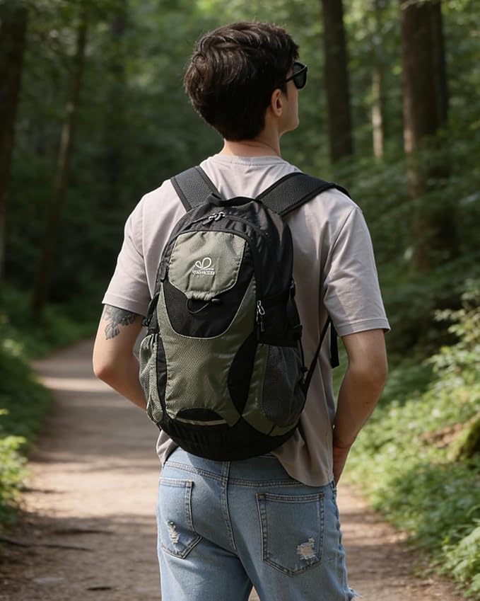 WATERFLY Lightweight Packable Hiking Backpack: 30L Foldable Travel Daypack Ultralight Camping Day Pack for Woman Man