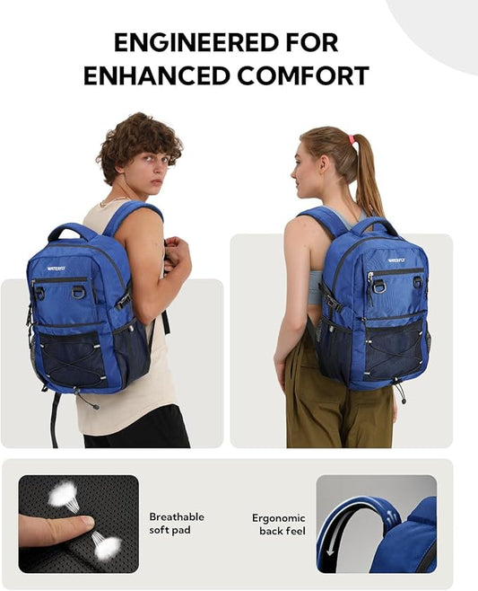 WATERFLY Travel Hiking Casual Backpack: 22L Lightweight Everyday Outdoor City Daypack College Bookbag for Women Men
