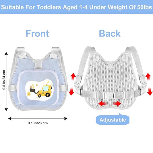 Accmor Toddler Harness Leash, Collapsible Kids Leash + Anti Lost Wrist Link for Outdoor Travel, Cute Excavator Child Walking Harness Tether Wristband Assistant Strap Belt Protector for Baby Boys