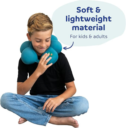Fun and Function Sensory Vibrating Neck Pillow - Vibrating Pillow for Kids, Teens & Adults - Great for Travel - Ages 4+