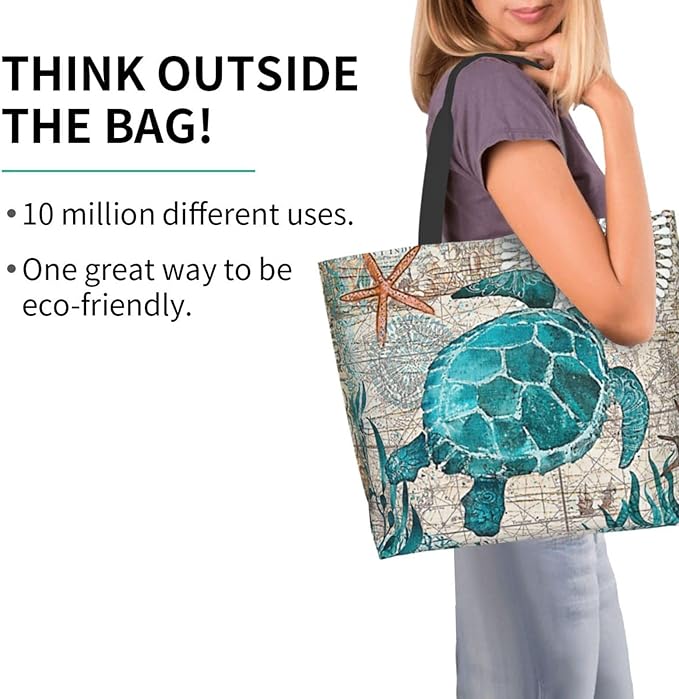 Large Tote Bag for Women Portable Beach Bag Reusable Grocery Bags Funny Gift Bag for Shopping Gym Travel