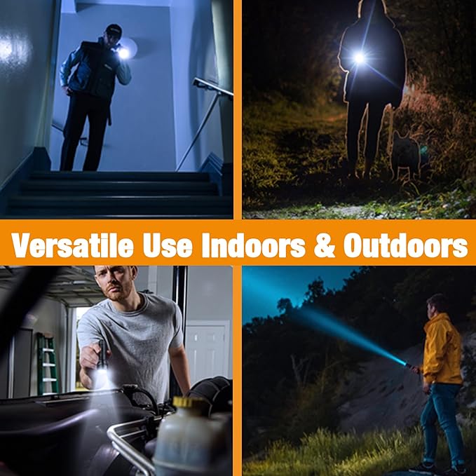 EverBrite Mini Flashlight, Zoomable LED Flash Light, 3 Modes, 3AAA Batteries Included, Handheld Small Flashlight for Camping, Emergency, Home – Black