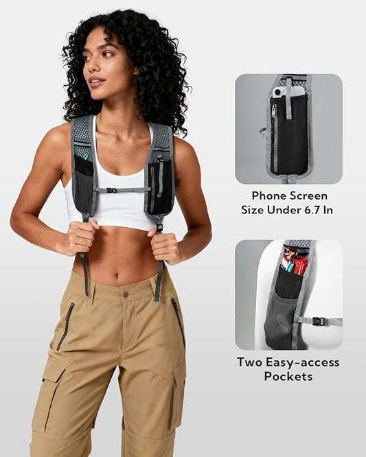 WATERFLY Packable Lightweight Small Backpack: 15L Foldable Mini Hiking Daypack - Ultralight Compact Day Pack for Women Men Outdoor Travel Camping Walking - Black