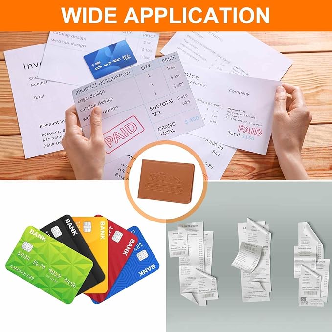 HARFINGTON Car Registration and Insurance Holder PU Leather Vehicle Glove Box Organizer Storage Accessories Car ID Holder with 8 Pockets for License ID Card Bank Card Documents, Brown