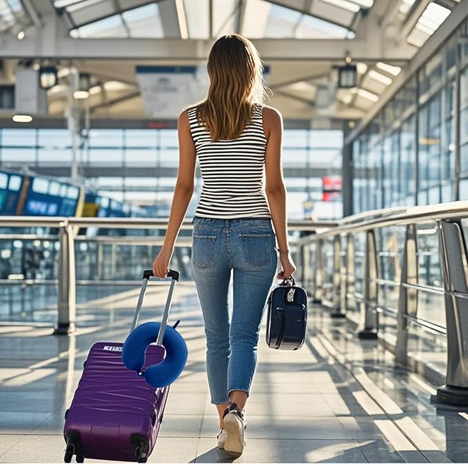 Travel Neck Pillow Cover, Neck Pillow Case, Pure, Soft and Smooh, Airplane Pillow Replacementt Cover Washable (Only Pillow Covers, no Filler)