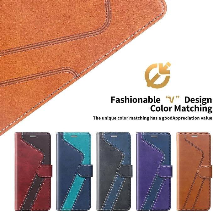 CIVICASE for iPhone 17 Wallet Case,PU Leather Flip Case RFID Blocking Credit Card Holder Folio Magnetic Stand TPU Shockproof Cover Compatible with iPhone 17, Brown