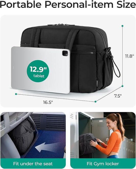 BAGSMART Gym Bag for Women, Duffle Bag for Travel with Wet Pocket, Lightweight Carry on Weekender Duffel, Water Resistant