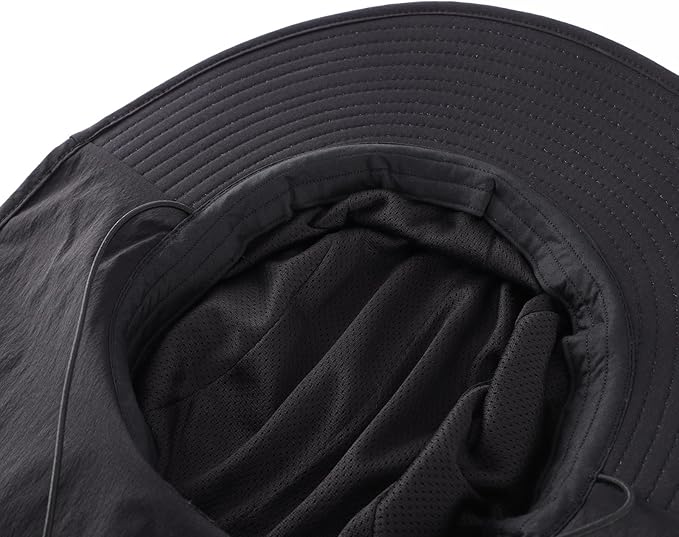 Home Prefer UPF 50+ Sun Hats for Men Women Wide Brim Fishing Hat with Neck Flap UV Protection Sunblock Safari Bucket Hat