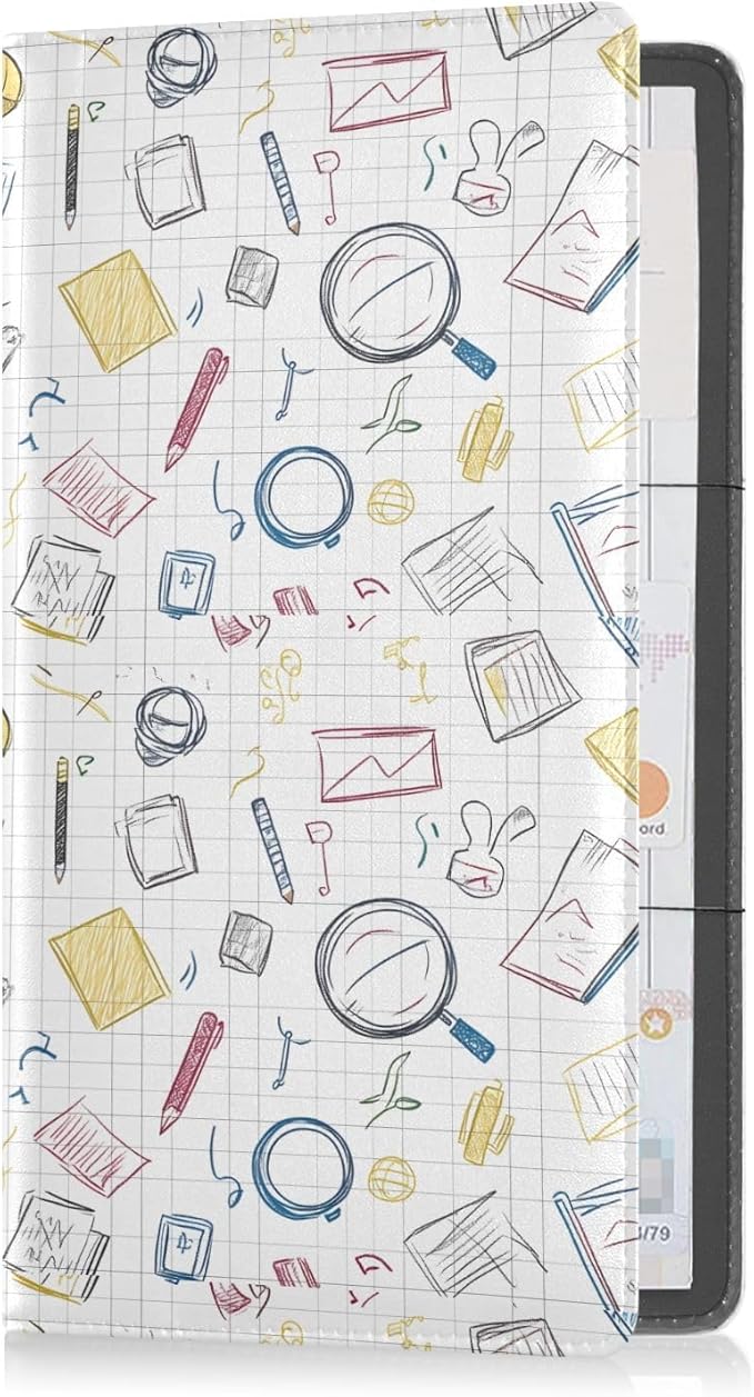 Bolaz Notebook Car Registration and Insurance Holder Leather Vehicle Document Glove Box Organizer for License Cards Accessories