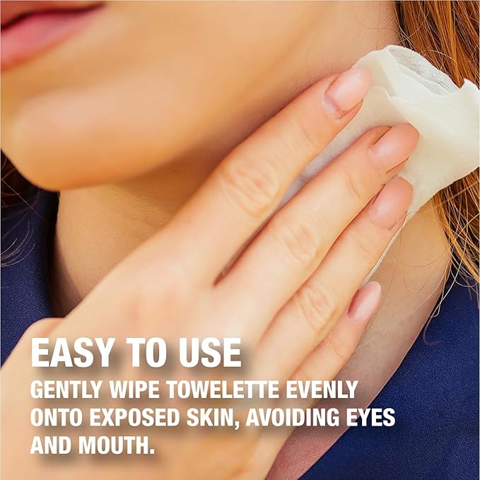 CoreTex Bug X FR DEET-Free Insect Repellent Wipes - Pack of 50 Single-Use, Naturally Derived Geranium Oil Bug Wipes - Protects Against Mosquitoes - Travel Size Mosquito Repellent Towelettes