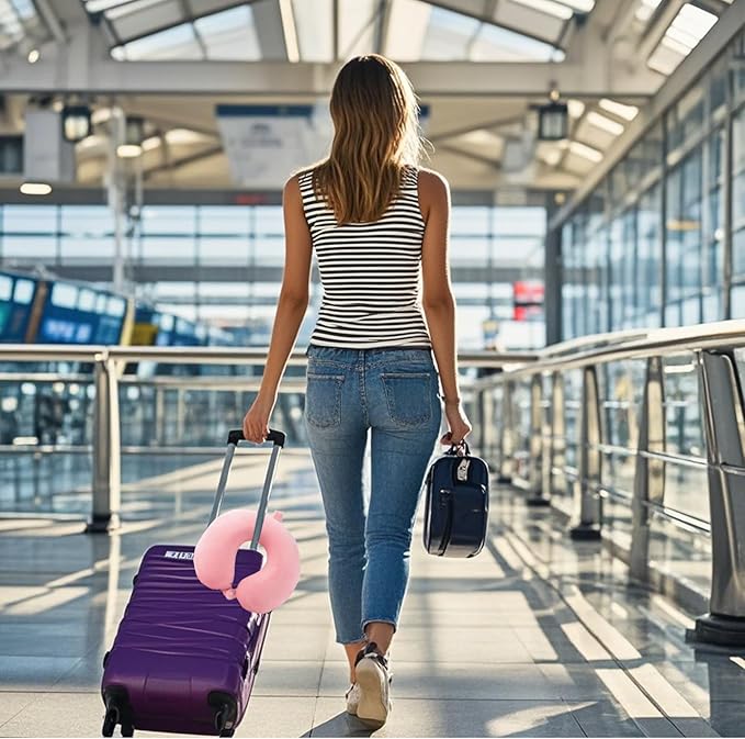 Travel Neck Pillow Cover, Neck Pillow Case, Pure, Soft and Smooh, Airplane Pillow Replacementt Cover Washable (Only Pillow Covers, no Filler)