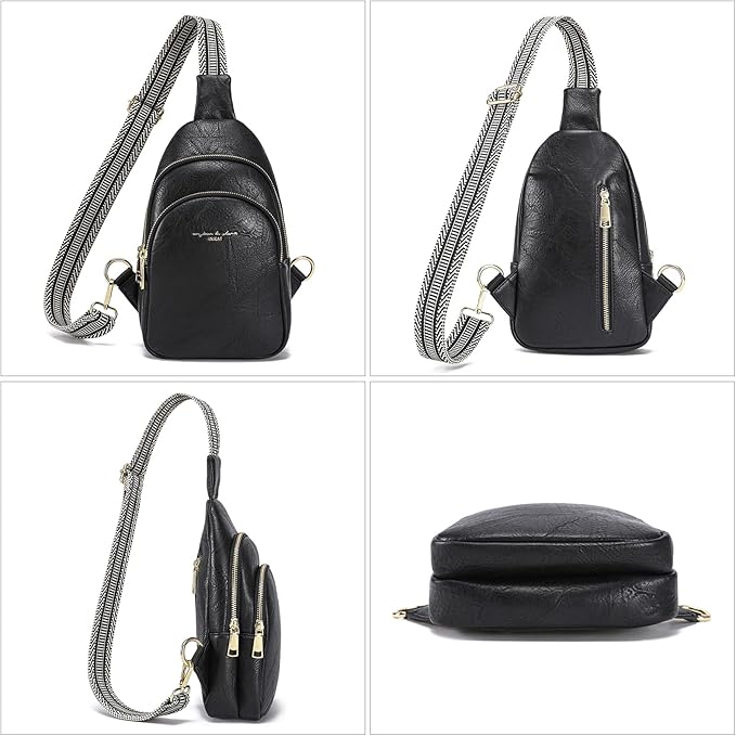 INICAT Crossbody Sling Bags Fanny Packs Valentine's Day Gifts Vegan Leather Travel Vacation Essentials Purses Women