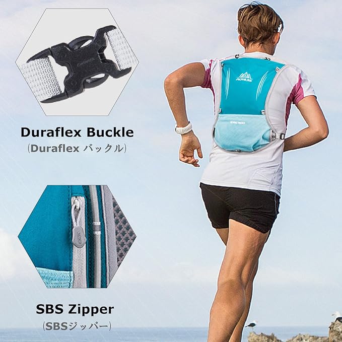 YAPJEB Running Hydration Vest Lightweight Water Pack for Men Women 5L 5.5L Backpack for Marathon Trail Race Hiking Cycling Camping Jogging