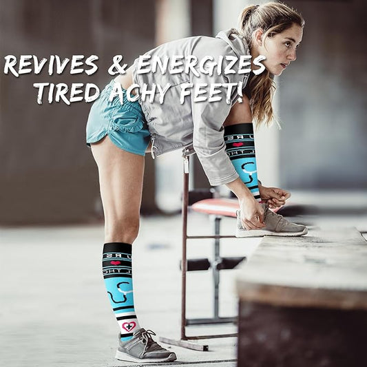 Copper Compression Socks for Women and Men(6 Pairs)-Best Support for Running, Athletic, Nursing, Travel