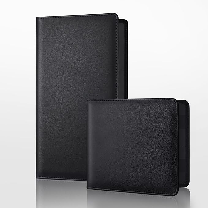 Tri-Color Sports Car Leather Registration and Insurance Holder, Vehicle Glove Box Car Organizer, with Magnetic Shut for Cards, Driver License for 3 Colors Cars Owner