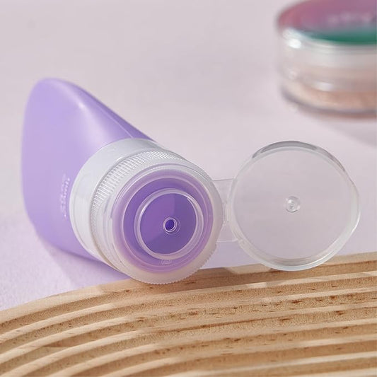 INSFIT Portable Travel Bottles, TSA Approved Leak Proof Containers for Toiletries, BPA Free Refillable Accessories for Shampoo, Body Wash, Liquids (4 Pack)