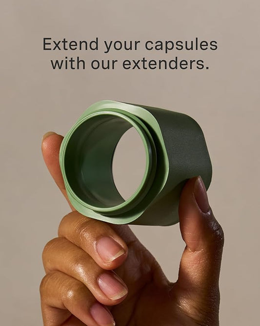 Cadence Extender - Add On to Any Flex Magnetic Containers with Lids,Extension to Travel Bottles for Toiletries - Carry On Travel Essentials For Women/Men - Adds Additional 1.43 fl oz - 3pk, Eucalyptus